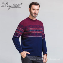 Alibaba.Com Fornecedor Men&#39;s Mix Color Moda O Neck Pullover Cashmere Sweaters